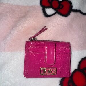 Juicy Couture Pink Key Card Holder with Gold Detail